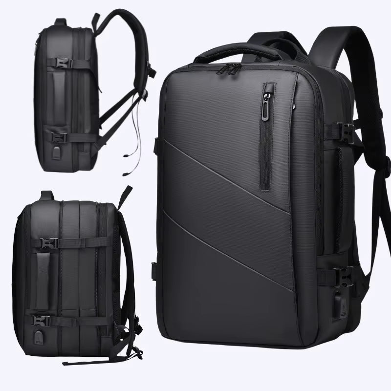16 Inch Large-Capacity Men'S High-End Backpack Computer Bag High-End Business Bag Expandable Backpack Witch USB