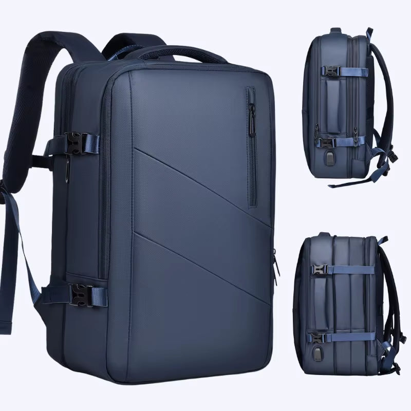 16 Inch Large-Capacity Men'S High-End Backpack Computer Bag High-End Business Bag Expandable Backpack Witch USB